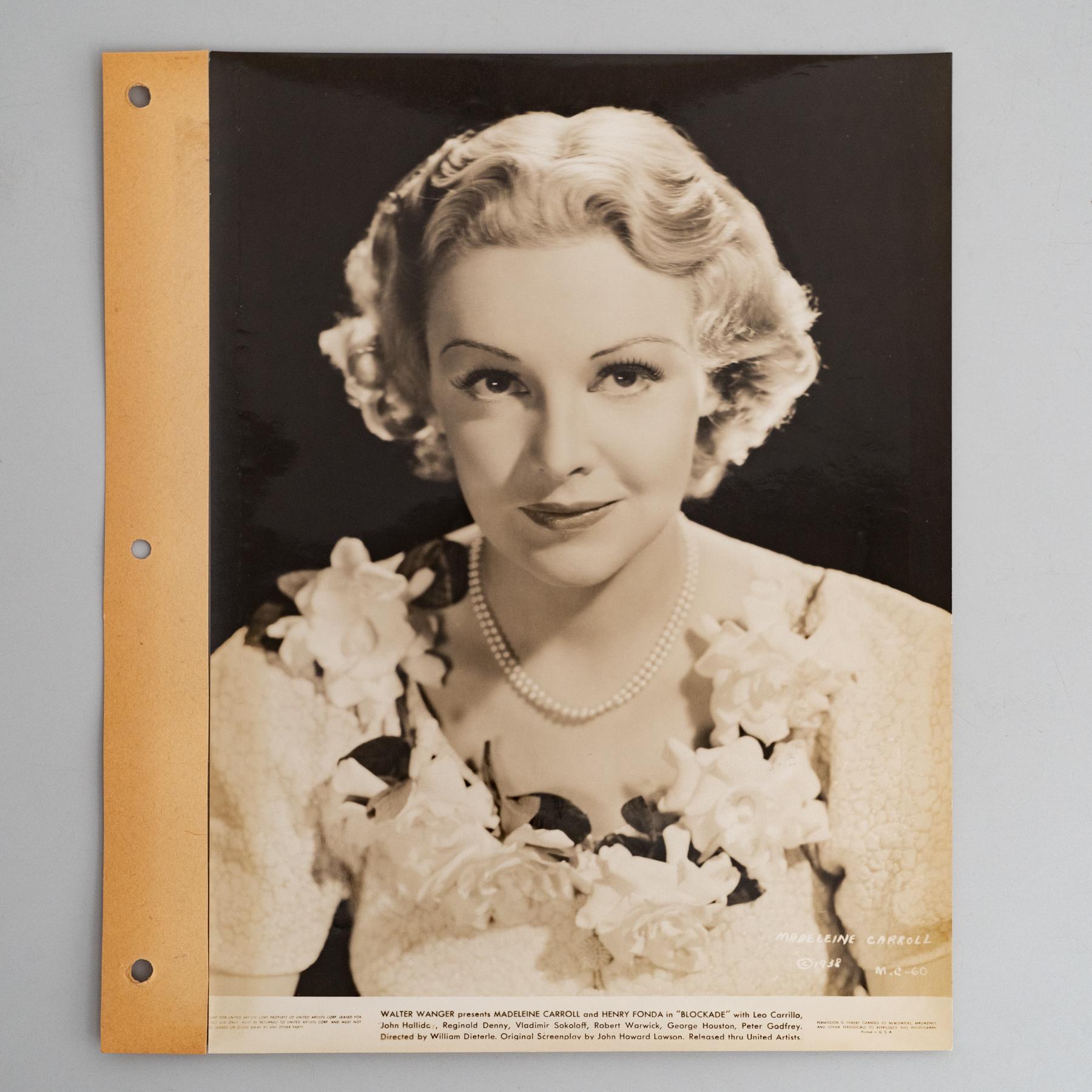 Walter Wagner. Fotografie von Madeline Carroll in dem Film 