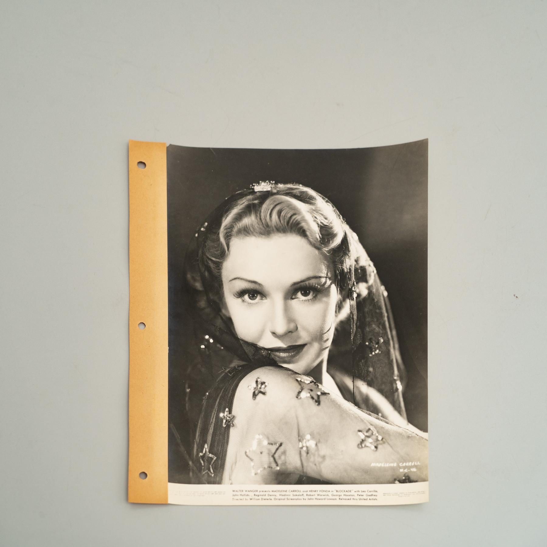 Mid-Century Modern Walter Wagner. Photography of Madeline Carroll in the film 