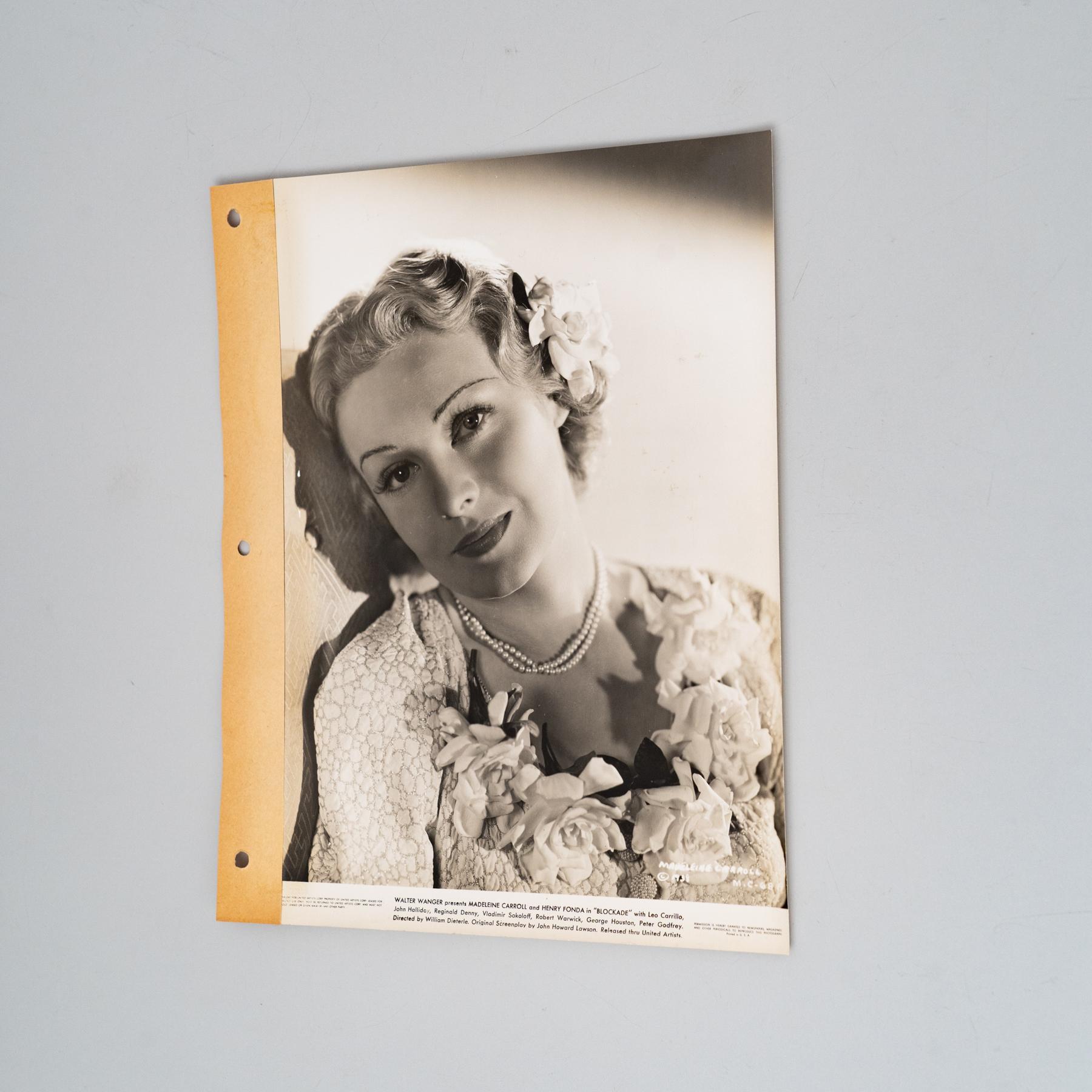 Mid-Century Modern Walter Wagner. Photography of Madeline Carroll in the film 