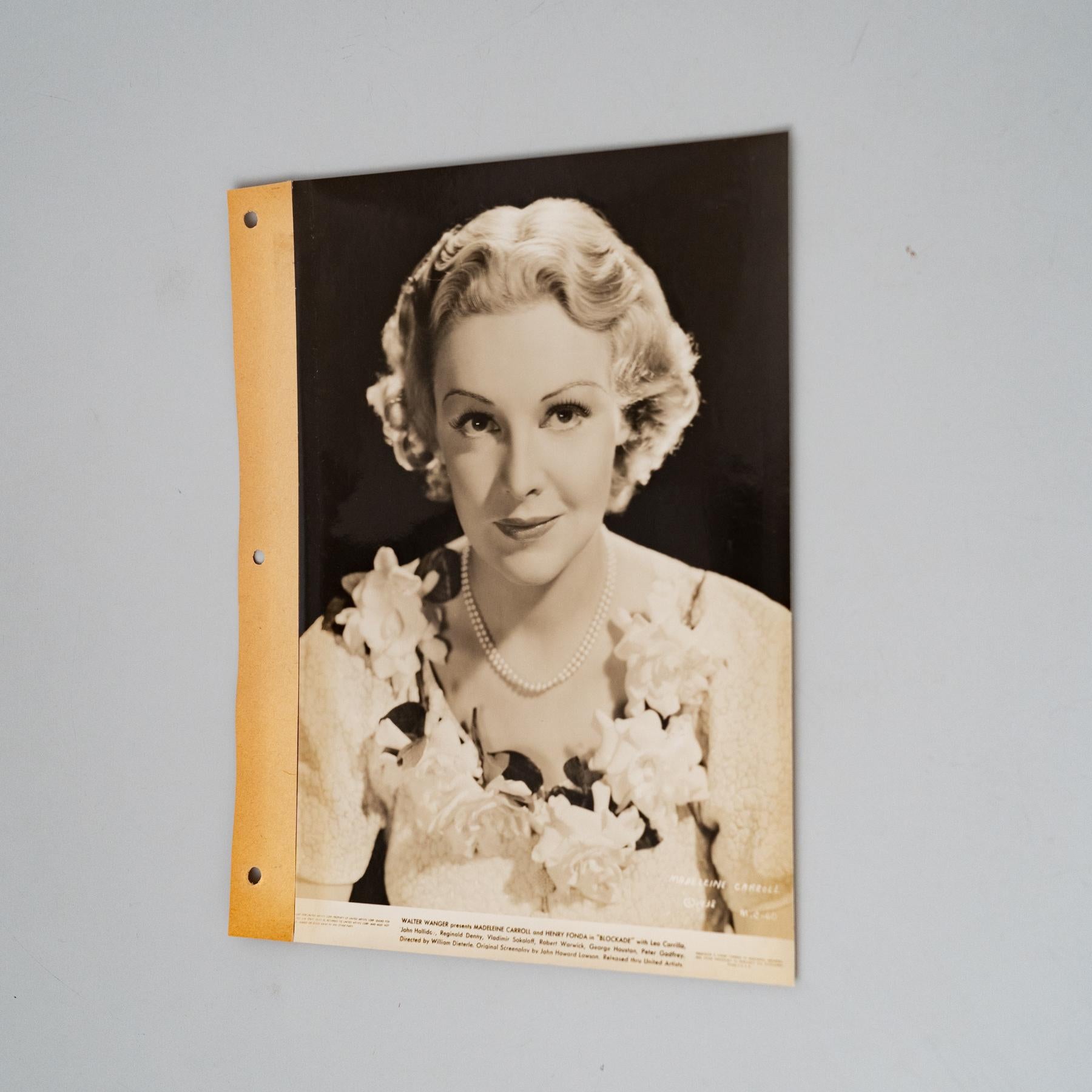 Walter Wagner. Fotografie von Madeline Carroll in dem Film 