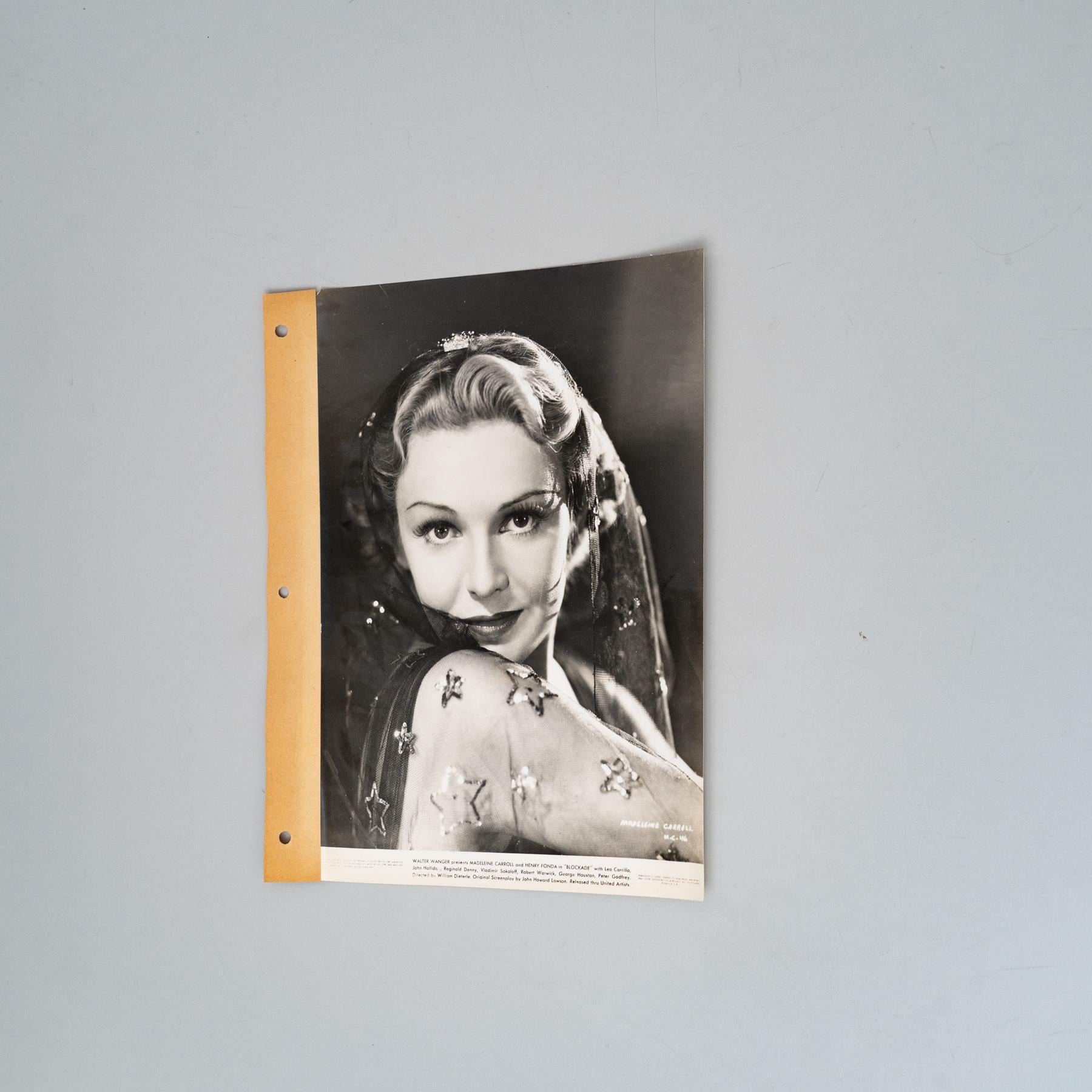 American Walter Wagner. Photography of Madeline Carroll in the film 