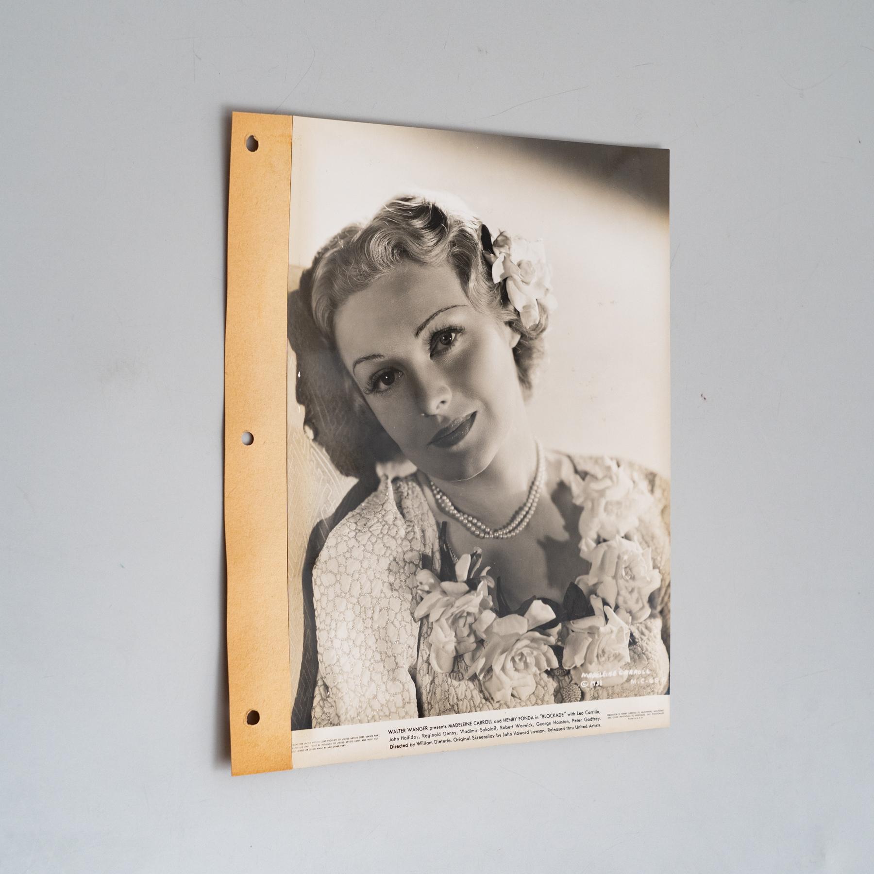 American Walter Wagner. Photography of Madeline Carroll in the film 