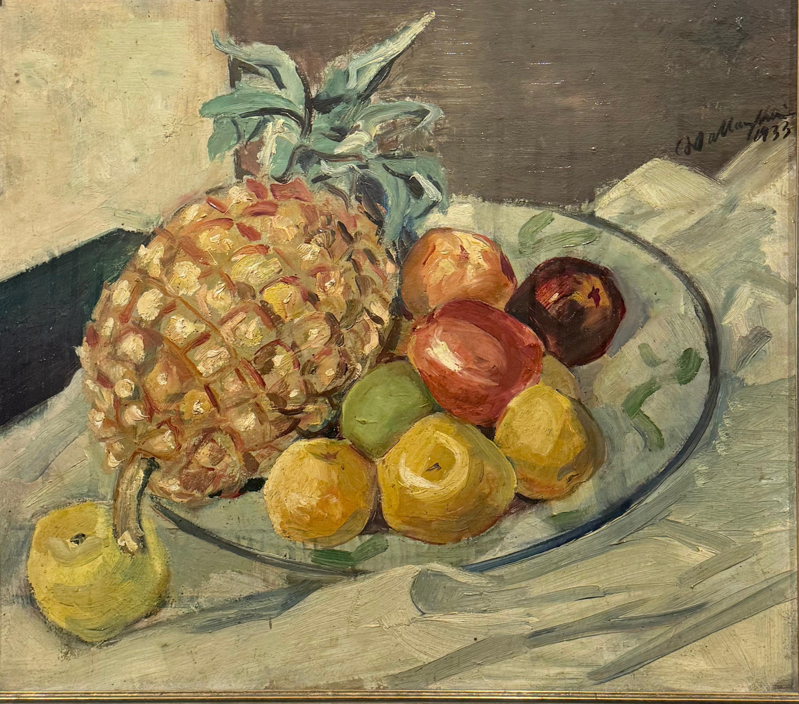 Walter Wellenstein Piñas y manzanas en la mesa 1933 en venta 3