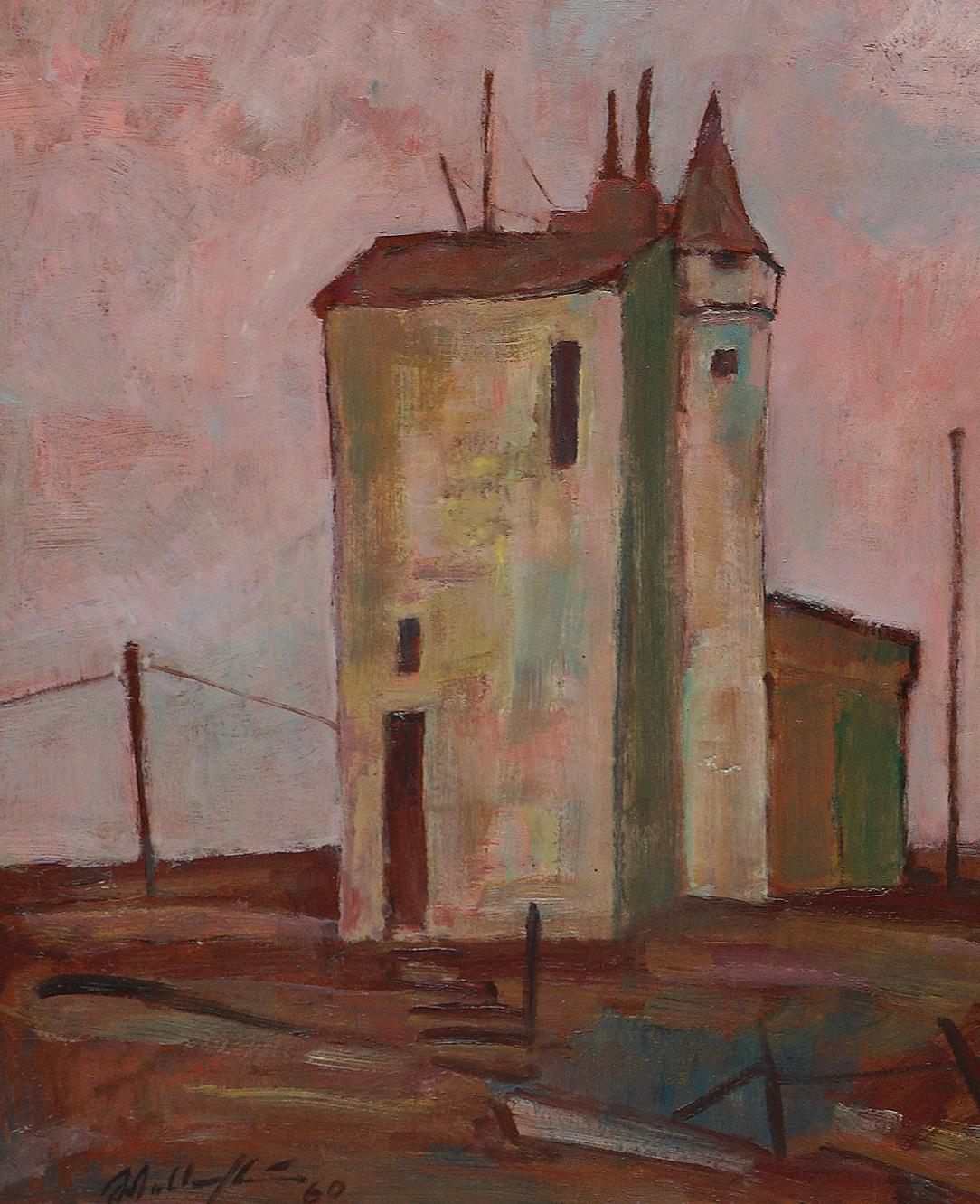 Walter Wellenstein Pittura ad olio senza titolo 1960 in vendita 2