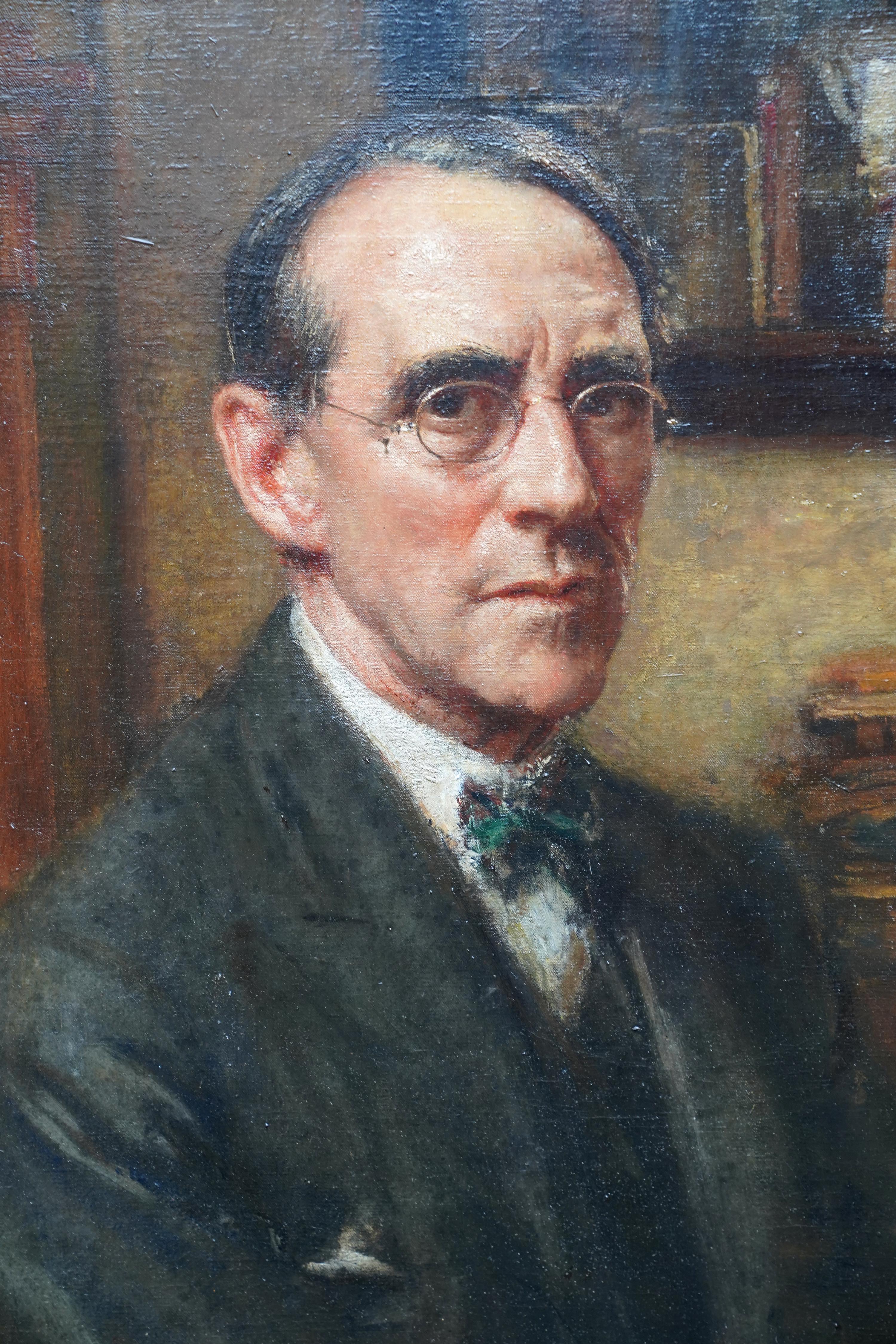 Este magnífico autorretrato británico al óleo es obra del célebre artista Sir Walter Westley Russell CVO, RA, RWS. Tuvo una distinguida carrera: Russell se convirtió en miembro de la Royal Academy of Arts en 1926 y fue Guardián de las Escuelas de la
