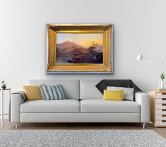 Huge 19th century Victorian oil landscape - Summer in the Highlands - 1860