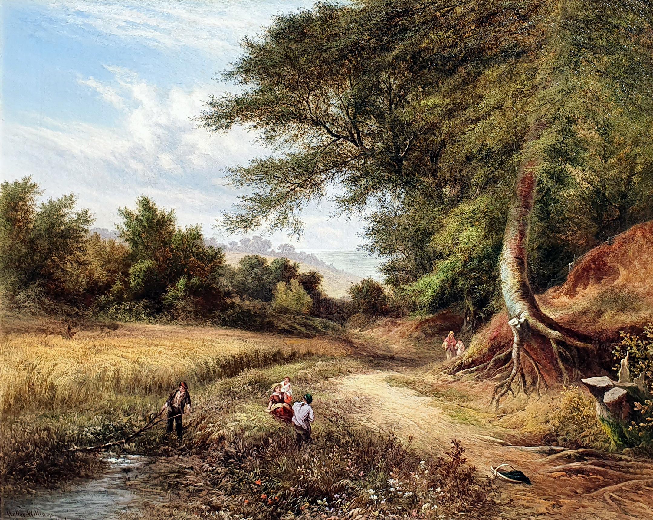 Descanso al borde del camino - Painting de Walter Williams