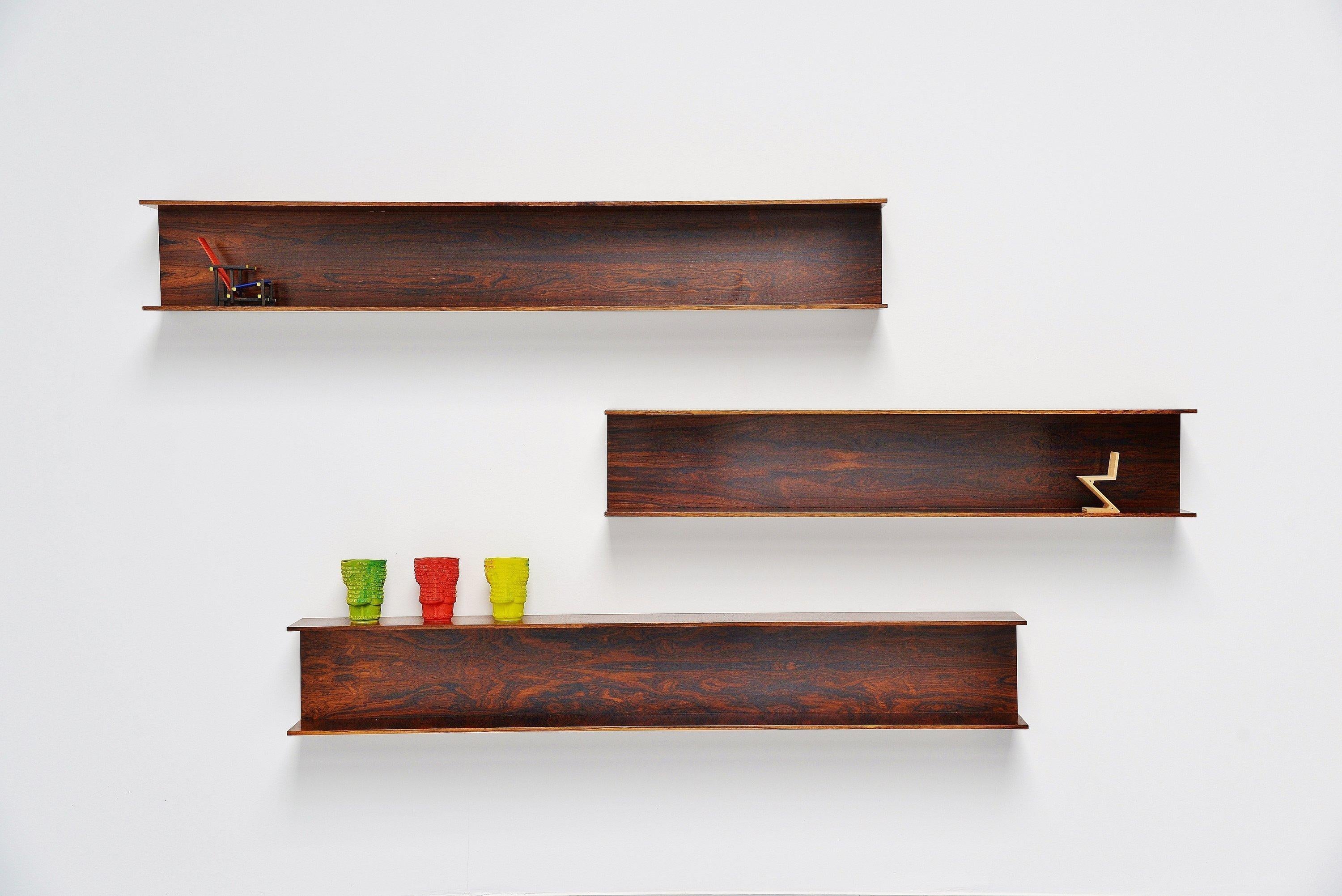 Walter Wirz Wall Shelves Wilhelm Renz Rosewood, Germany, 1965 2