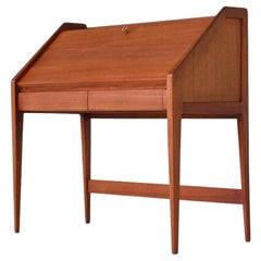 Walter Wirz writing desk secretary in teak Wilhelm Renz Germany 1960