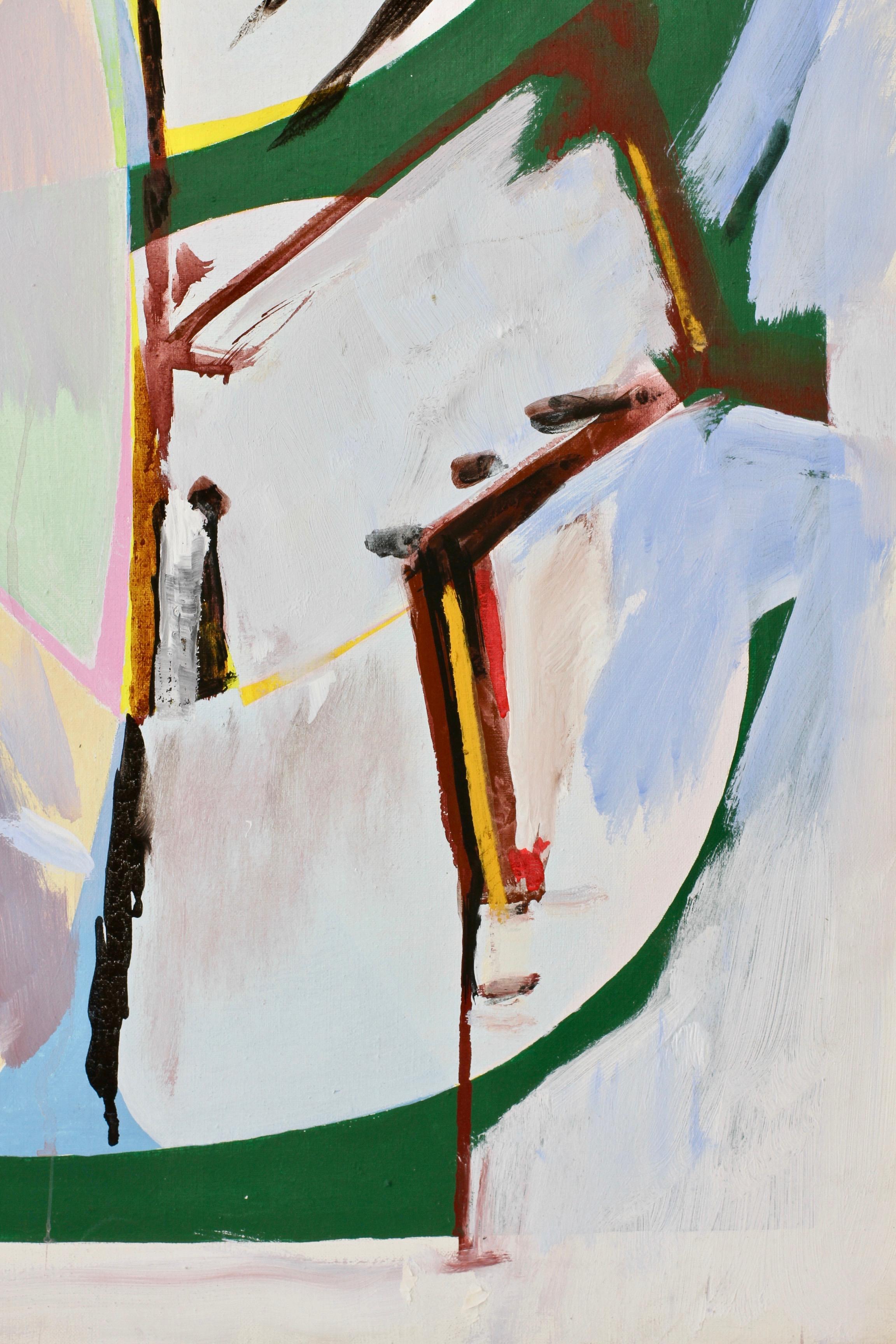 Walter Wohlschlegel 'Hochsommer' Vintage Abstract Modern Art Painting, 1986 3