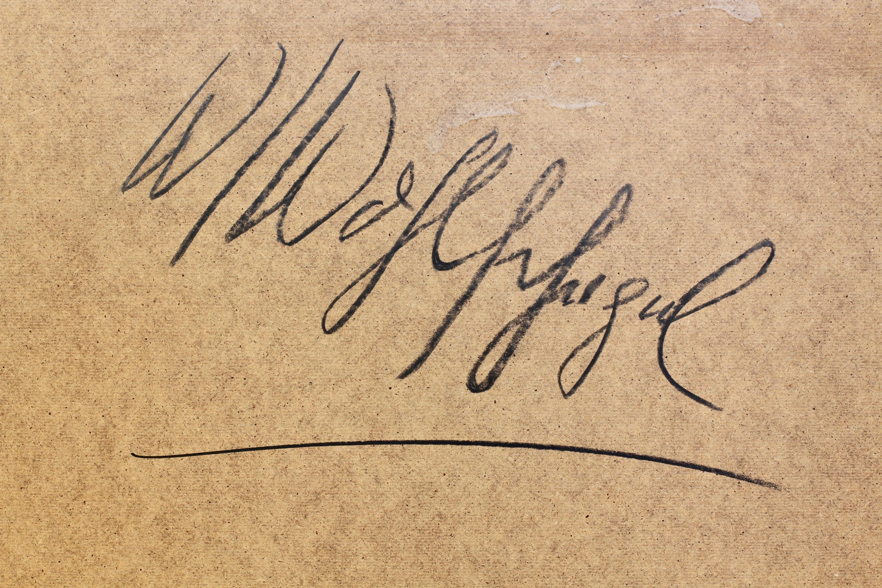 Walter Wohlschlegel, signiertes abstraktes modernes Ölgemälde, Deutschland, ca. 1960er Jahre im Angebot 9