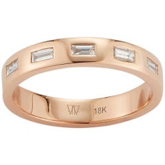 Walters Faith 18 Karat Rose Gold and Diamond Baguette Band Ring