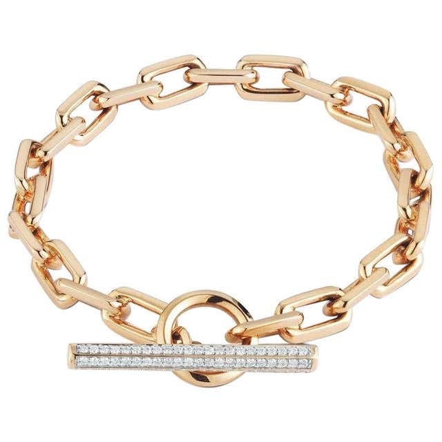 Walters Faith 18 Karat Rose Gold Jumbo Chain Link Toggle Bracelet For ...