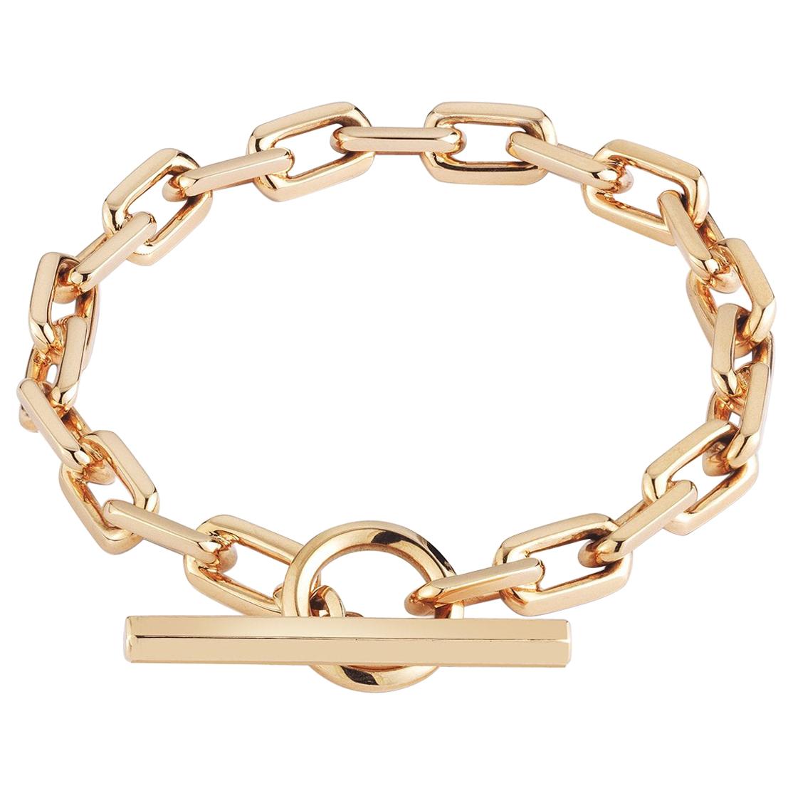 Walters Faith 18 Karat Rose Gold Toggle Chain Link Bracelet For Sale