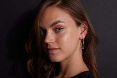 Walters Faith 18 Karat Gold and Diamond Scalloped Hoop Earring