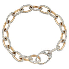 Walters Faith 18K Rose Gold All Diamond Chain Link Bracelet
