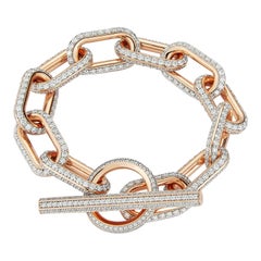Walters Faith 18K Rose Gold All Diamond Jumbo Chain Link Bracelet