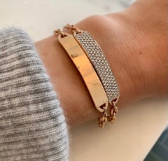 Walters Faith 18 Karat Rose Gold and All Diamond ID Bracelet