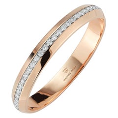 Walters Faith 18K Rose Gold and Diamond Angled Bangle Bracelet