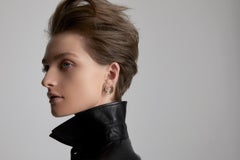 Walters Faith 18k Rose Gold and Diamond Front Facing Hoop Earring