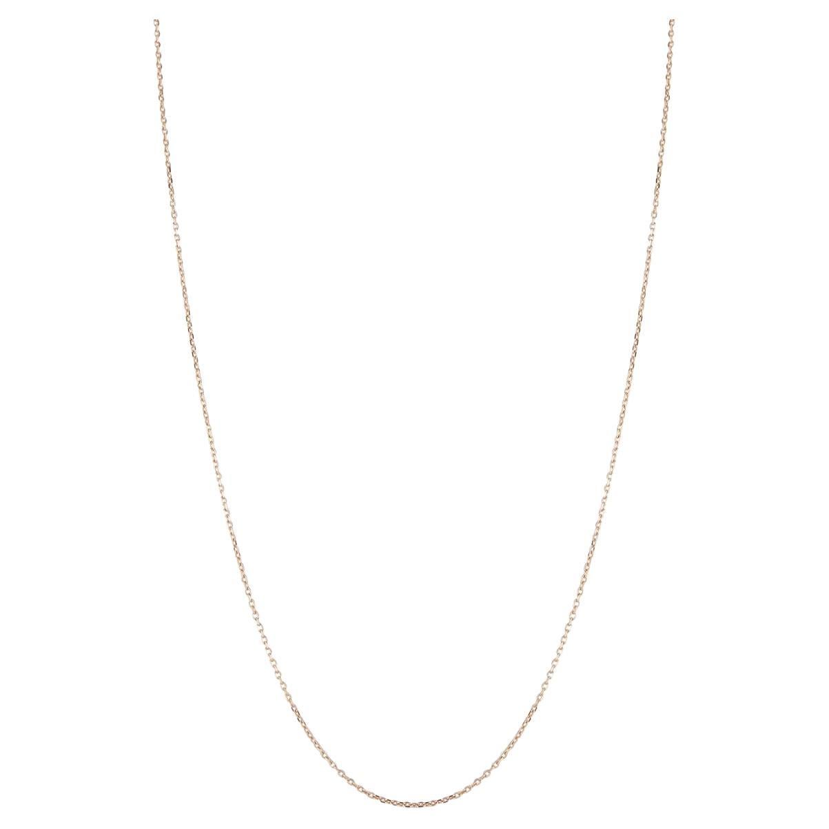 Walters Faith 18K Rose Gold Chain Link Necklace (1.5mm), 16" in vendita