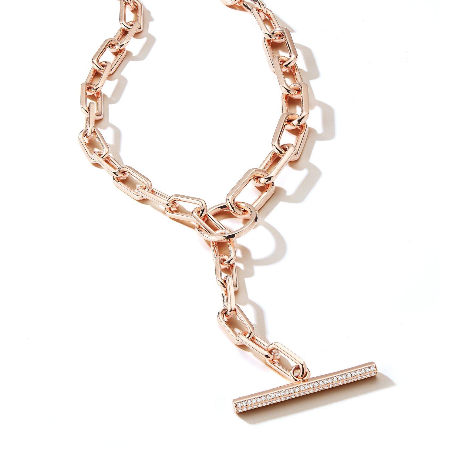 rose gold toggle necklace