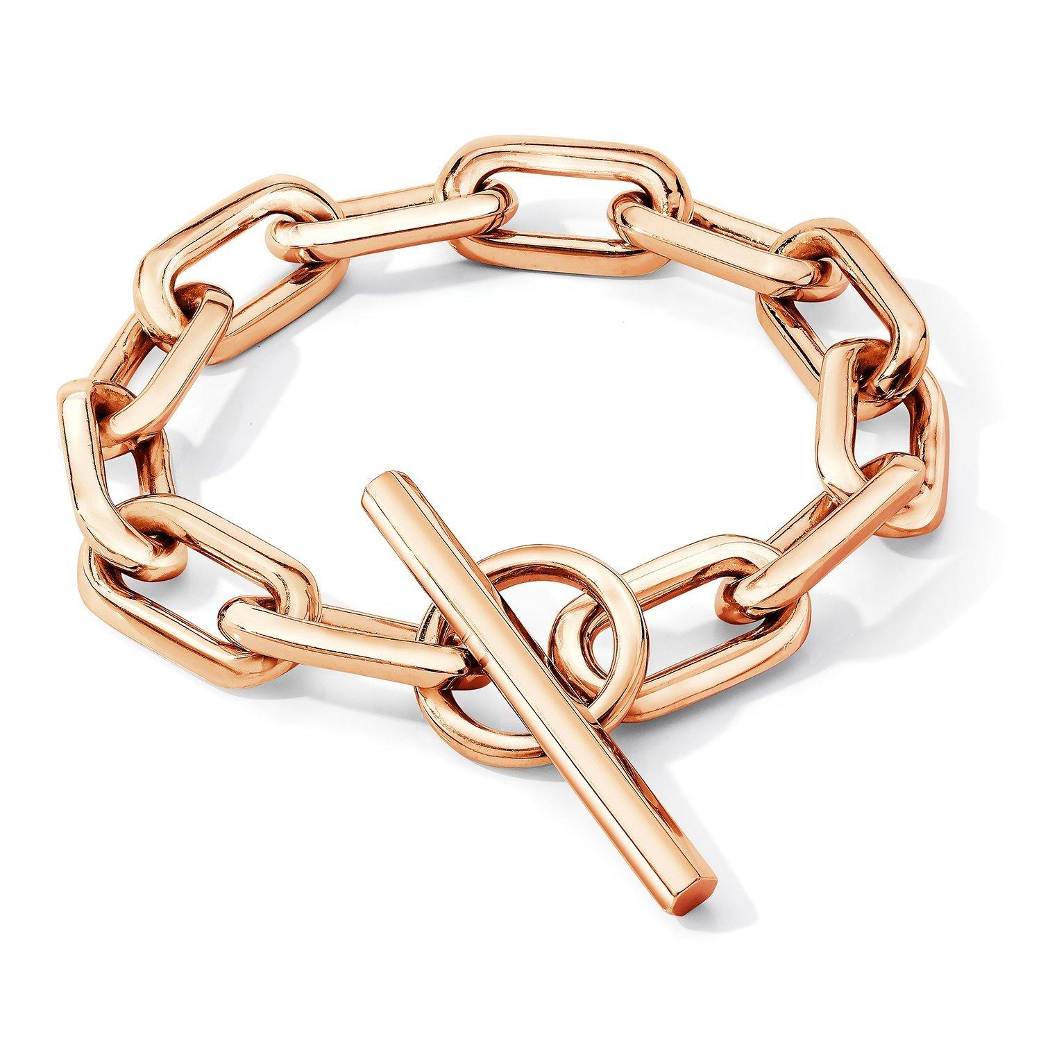 rose gold chain link bracelet