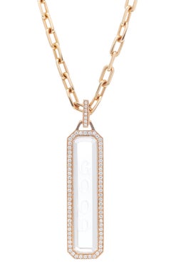 Colgante de diamantes y cristal de roca Walters Faith en oro rosa