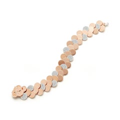 Walters Faith's 18 Karat Rose Gold and Diamond Circular Disc Bracelet
