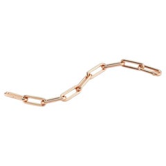 Walters Faith Saxon 18K Rose Gold Elongated Chain Link Bracelet, Size 7"