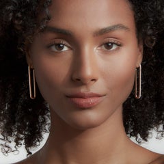 Walters Faith's 18 Karat Rose Gold and Diamond Single Chain Link Earring