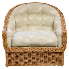 Walters Wicker Fauteuil club surdimensionné en osier pour l'Indoor