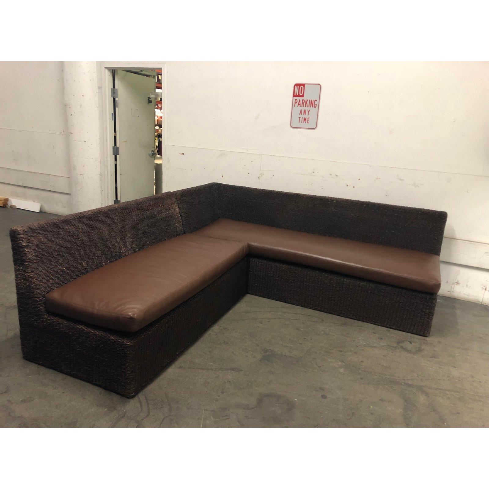 American Walter's Wicker Works Two-Piece Sectional For Sale