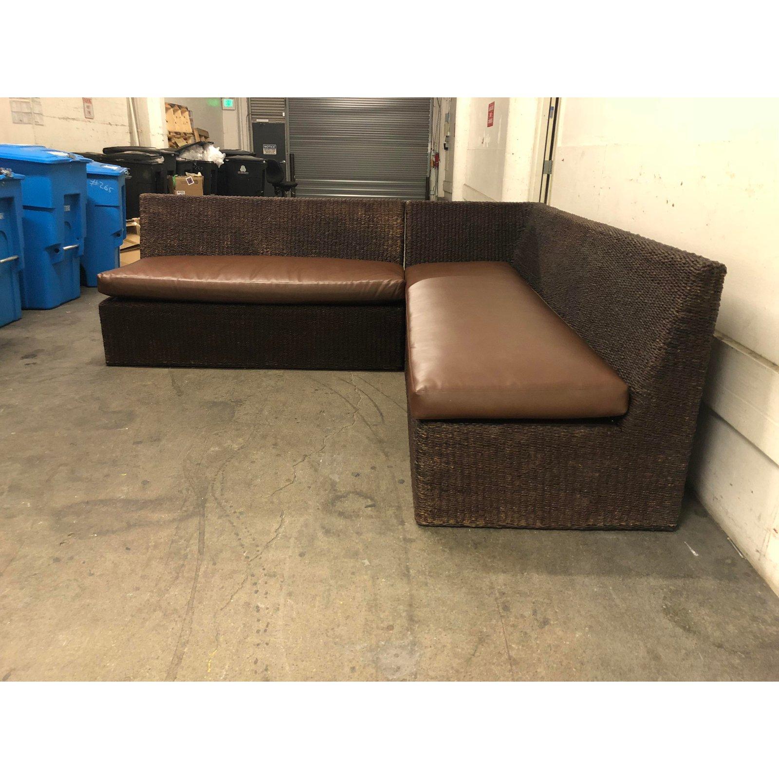 Walter's Wicker Works Two-Piece Sectional For Sale 2