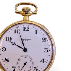 Waltham 14 Karat Gold Pocket Watch Vintage