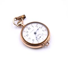 Waltham 14 Karat Yellow Gold Ladies Pocket Watch