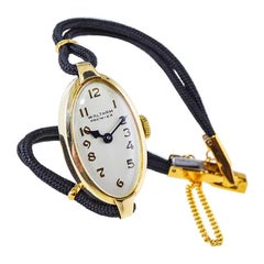 Waltham 14kt, Solid Gold Art Deco Lady's Watch with Original Crown from 1936