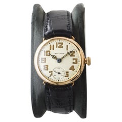 Waltham 14Kt. Solid Gold Art Deco Watch with Original Dial from 1910 