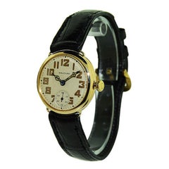 Waltham 14Kt. Solid Gold Art Deco Watch with Original Dial Nearly 110 Years Old