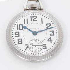 Waltham 16 size 23 jewel Vanguard Circa 1937 Open Face Railroad Pocket Watch