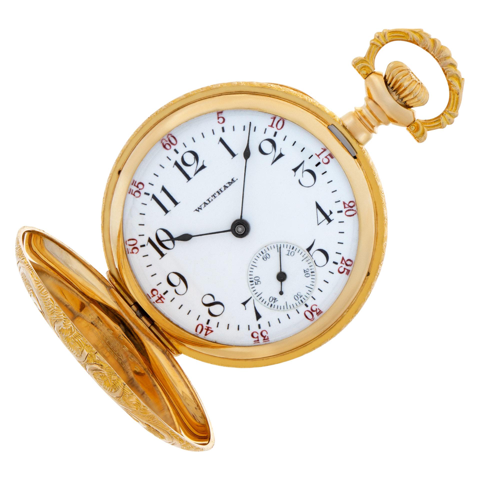 gold waltham pocket watch