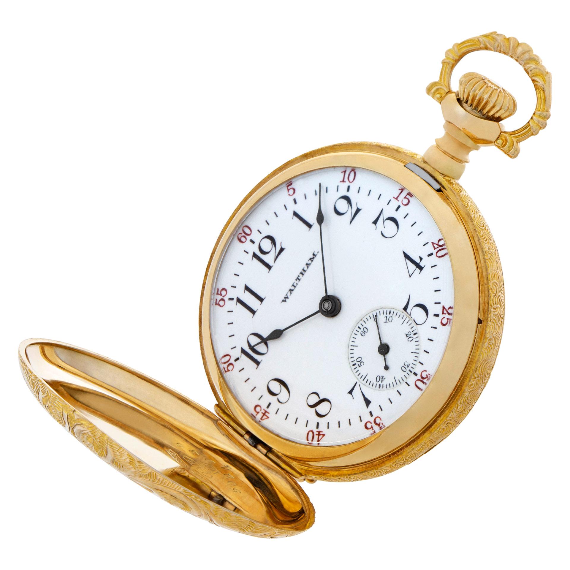 gold waltham pocket watch