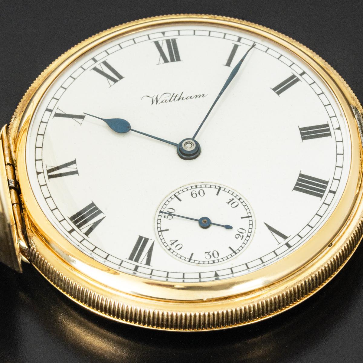 Waltham. A Gold Hunter Keyless Pocket Watch C1915 7