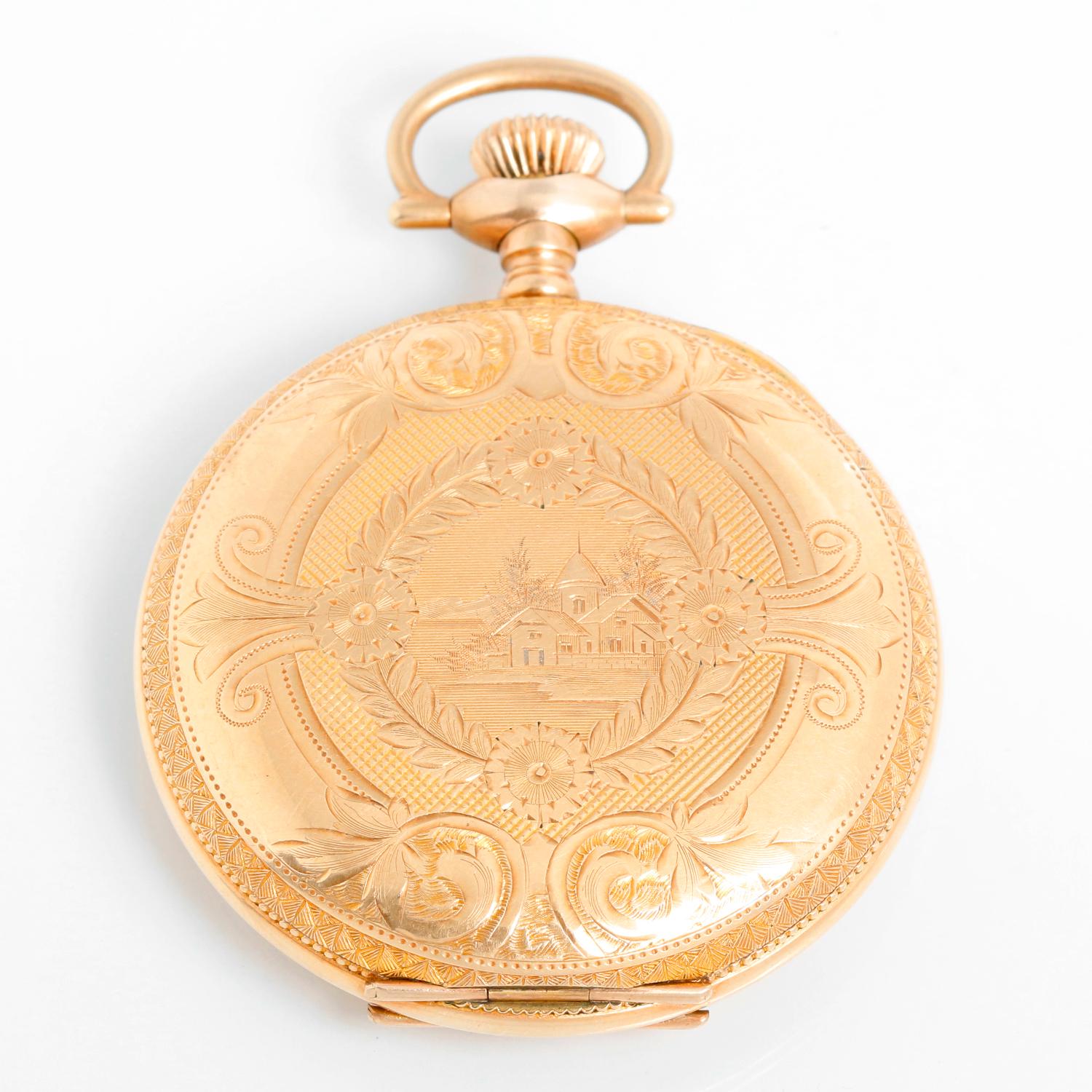 Women's or Men's Waltham Antique 17 Jewels Large  Mens Gold Filled Pocket Watch