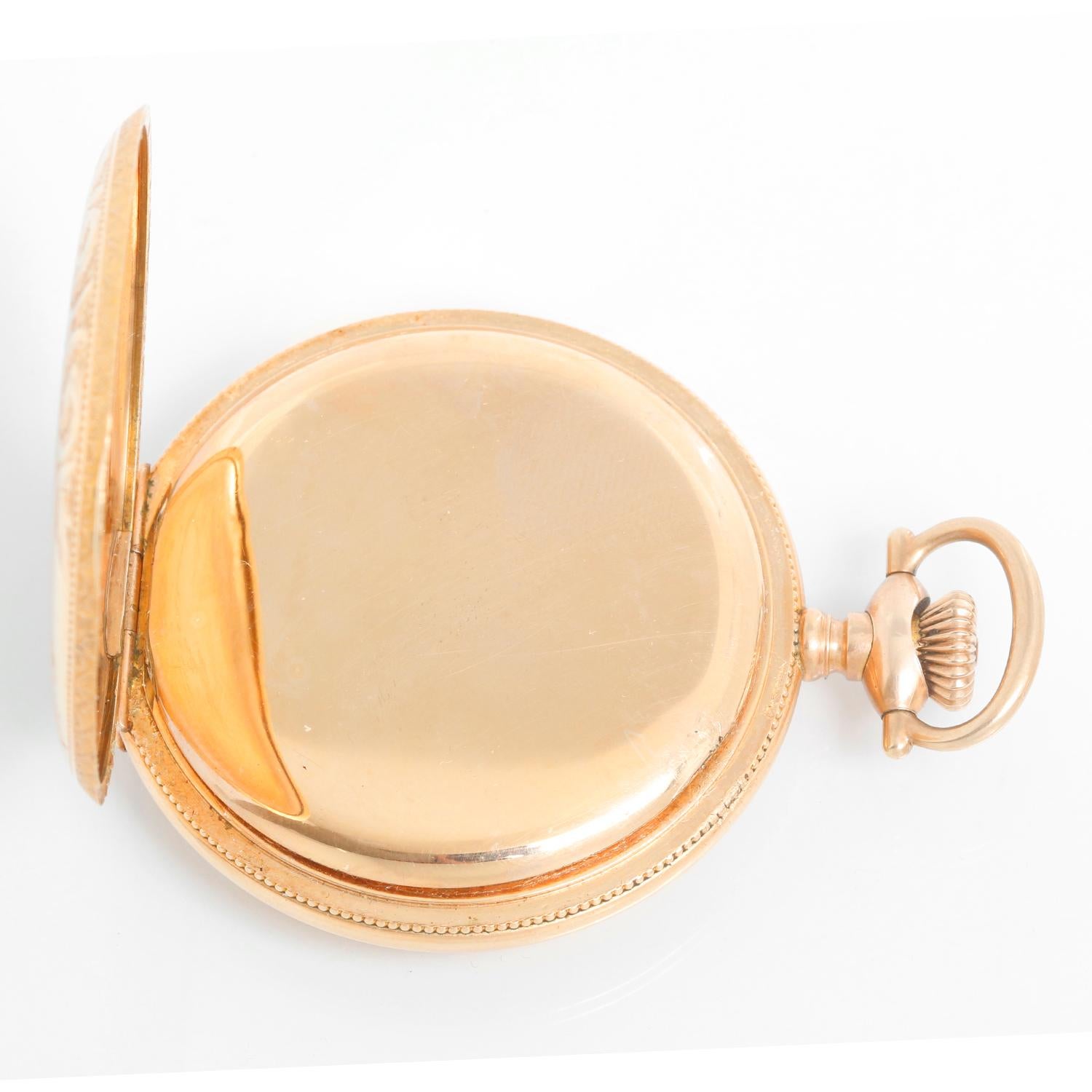 Waltham Antique 17 Jewels Large  Mens Gold Filled Pocket Watch 1