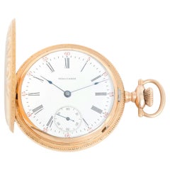 Waltham Antique 17 Jewels Large Mens Gold Filled Pocket Watch