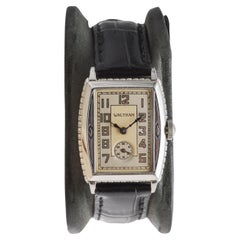Waltham Art Deco White Gold Filled Watch circa 1926 VAULT FIND...