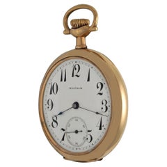 Antique Waltham circa 1905 American Riverside Maximus Gold Pocket Watch