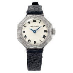 Waltham Classic 14k White Gold Manual Wristwatch