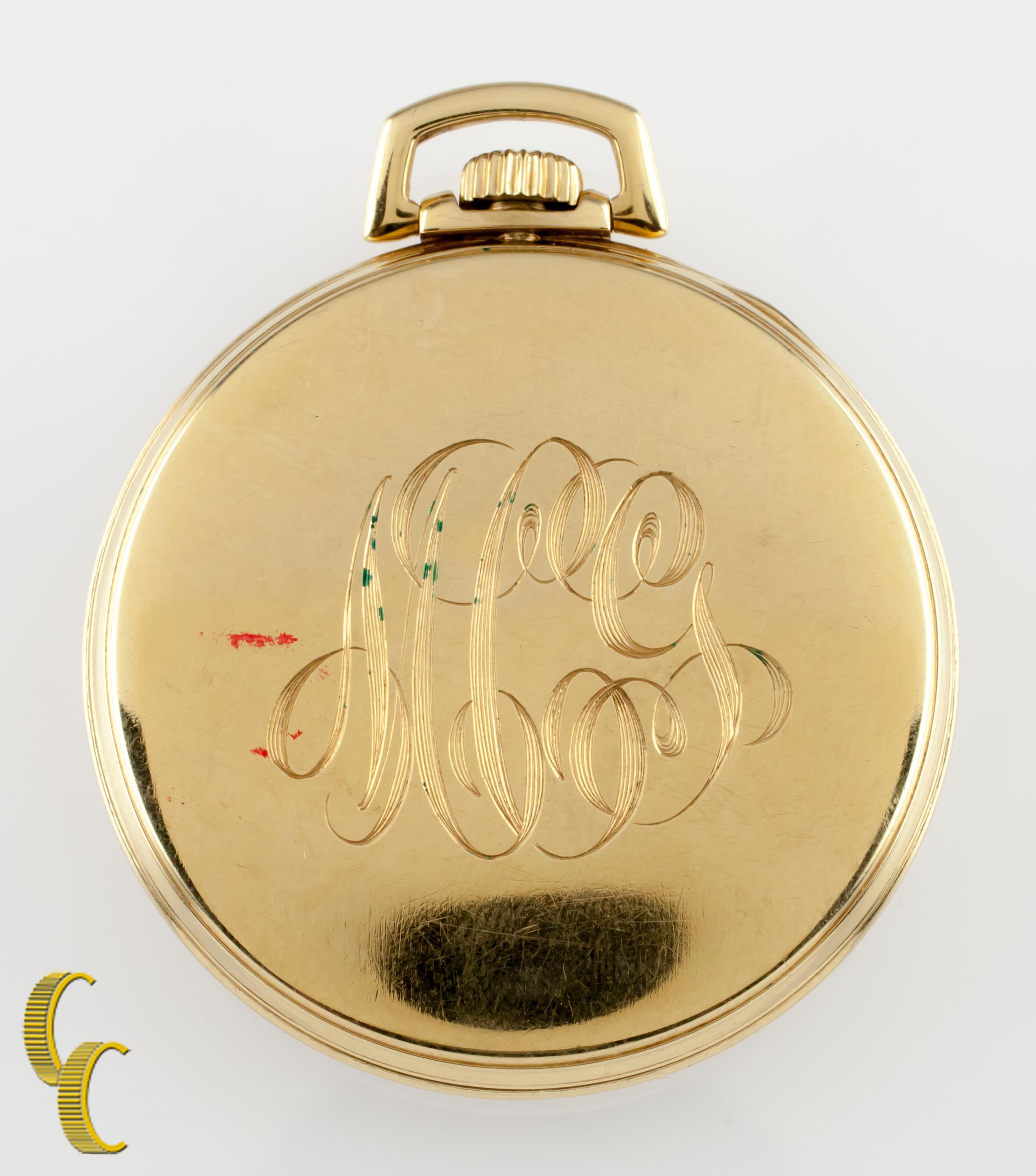 Beautiful Vintage Waltham Pocket Watch w/ Silver Dial Including Gold Hands & Dedicated Second Dial
14K Yellow Gold Case w/ Intricate Hand-Etched Design on Case
Case Serial #6196495
21-Jewel Waltham Movement Serial #32330883
Grade #Colr
Year of
